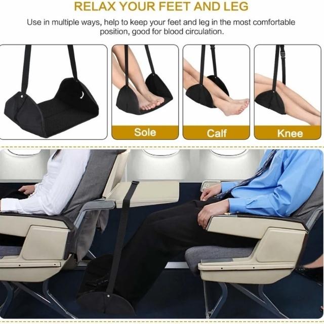 Flight Relaxing Hang Footstool Portable Footrest Travel Accessory (ESG10182)