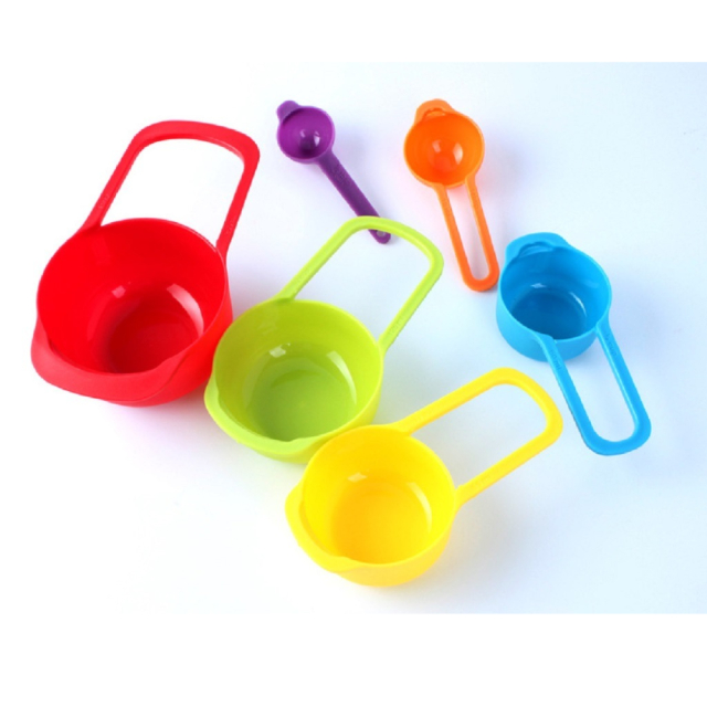 Plastic Measuring Cups and Spoons Set Cooking Baking Utensils Tools (ESG14409)