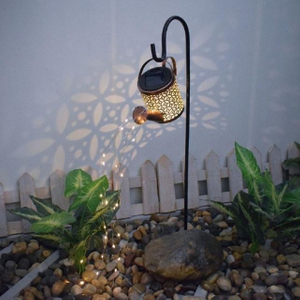 Flash LED Watering Can Lamp String Fairy Solar Waterfall (ESG18466)