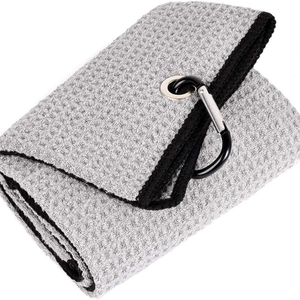 Tri-Fold Microfiber Waffle Pattern Golf Towels (ESG20962)