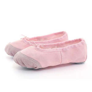 Yoga Dance Soft Ballet Shoes Girls Canvas Ballet Slipper for Toddler (ESG13804)