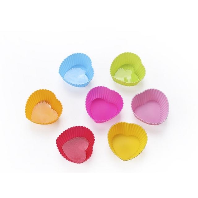 Reusable Heat Resistant Nonstick Silicone Cupcake Molds Shaped Baking Liners (ESG14405)