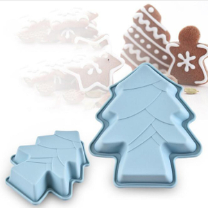 3PC Non-Stick Cupcake Molds Christmas Tree Shaped Reusable Baking Cups(ESG11948)