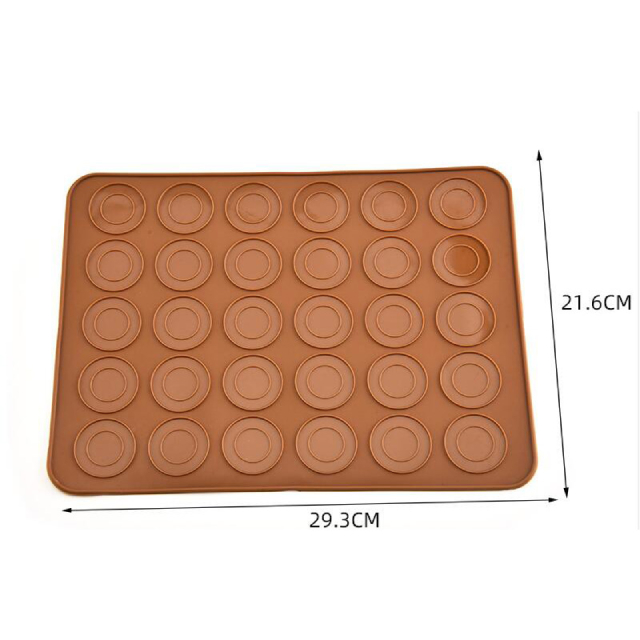 Silicone Macaroon DIY Mold 30-Cavity Pastry Oven Baking Mold Sheet Mat (ESG11984)