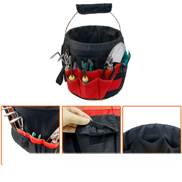 Multi-Functional Gardening Tools Bucket Bag with 42 Pockets (ESG18387)
