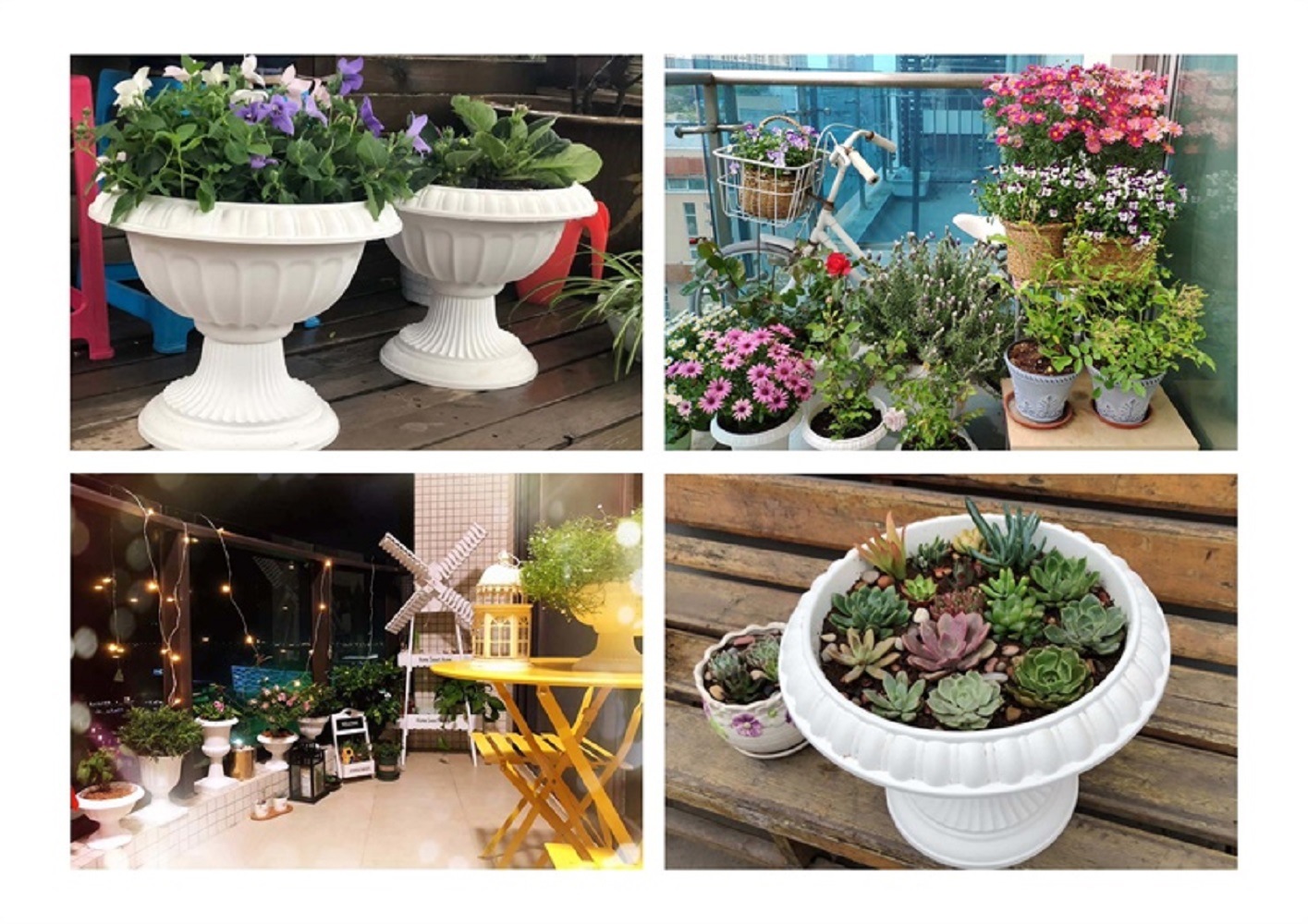 European-Style Flower Pot Garden Holiday Decorations (ESG18001)