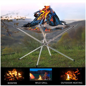 Stainless Steel Mesh Fireplace Foldable Camping Outdoor Fire Pit (ESG15296)