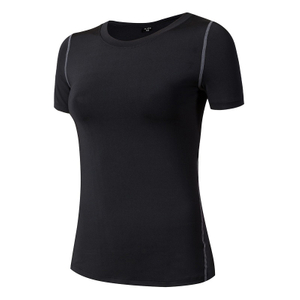 Yoga Shirts Slim Fitness Clothing Compression Tight Short Sleeve Top (ESG14453)