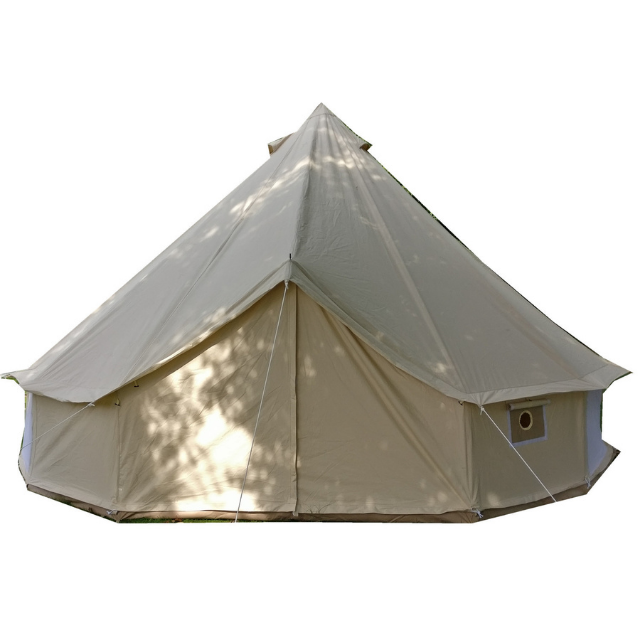 Family Camping Bell Tent with Mosquito Screen Door and Windows (ESG13888)