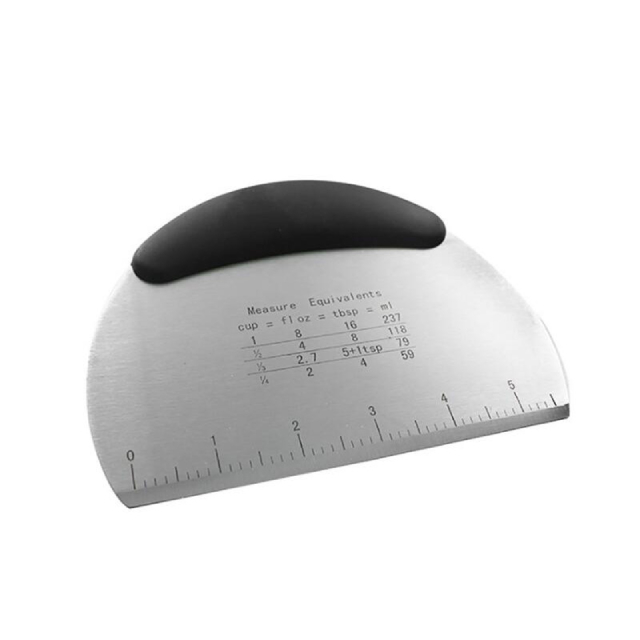 Stainless Steel Blade Dough Cutter with Scale Dough Scraper (ESG12287)