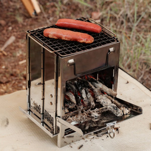 Portable Charcoal Griller Square Camping BBQ Smoking Brisket (ESG15292)