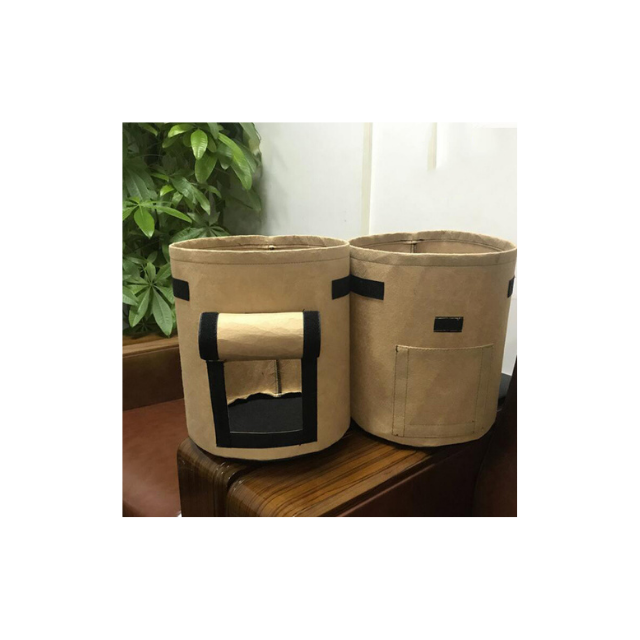 Heavy Duty Non-Woven Fabric Pots with Flap and Handles Root Crops Plant Grow Bags (ESG11994)