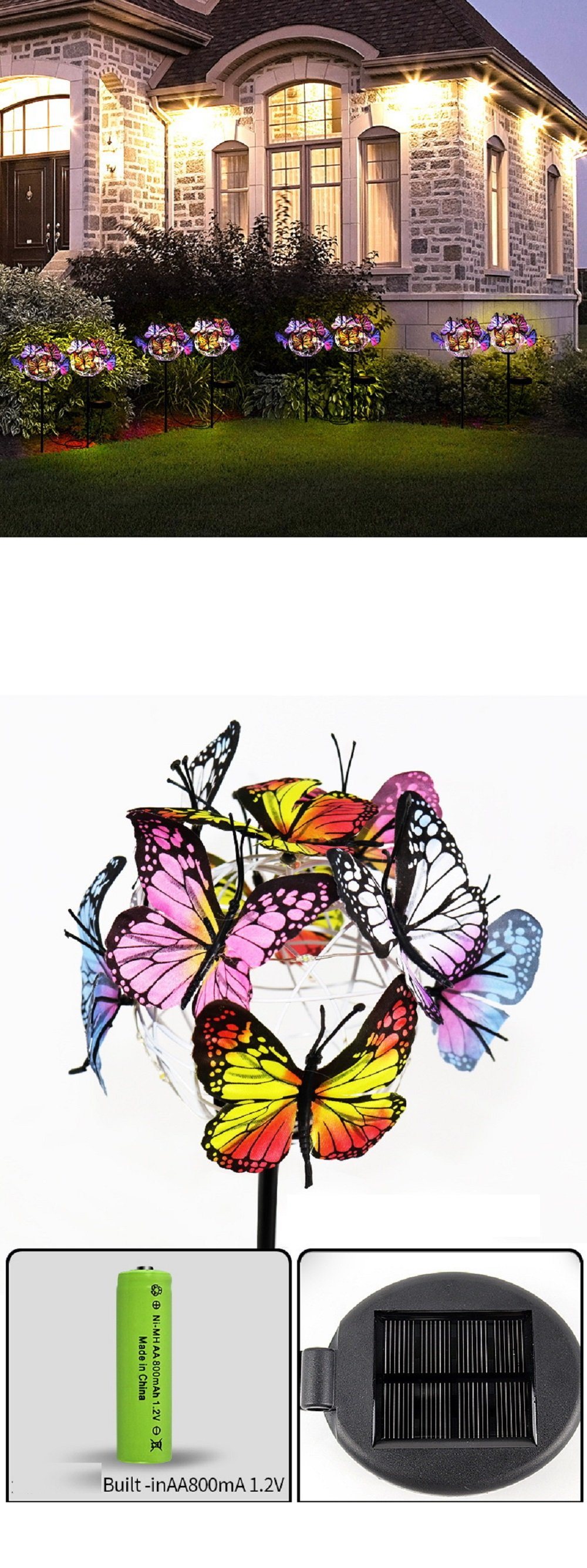 Waterproof Color Changing LED Lights Multicolor Butterfly (ESG17904)