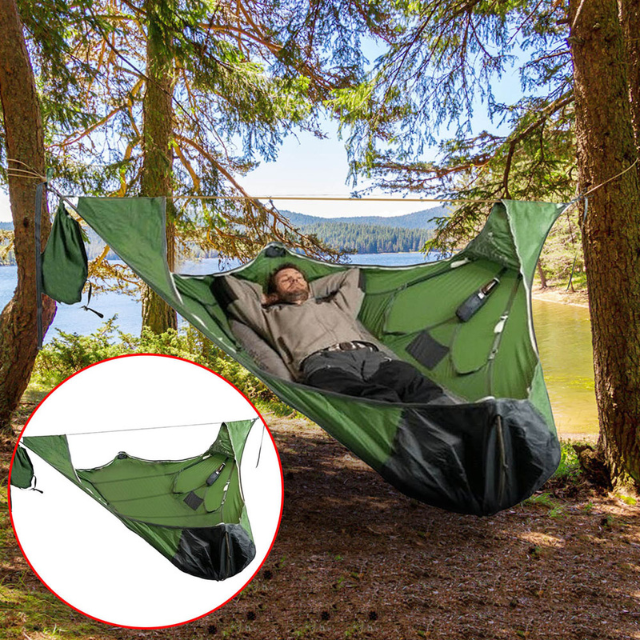 Flat Sleeping Hammock Tent with Bug Net (ESG20206)