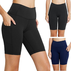 High Waist Seamless Yoga Shorts with Side Pocket Sports Wear (ESG16336)