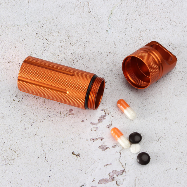 Waterproof Pill Fob Capsule Match Holder Case Air-Tight Storage (ESG18372)