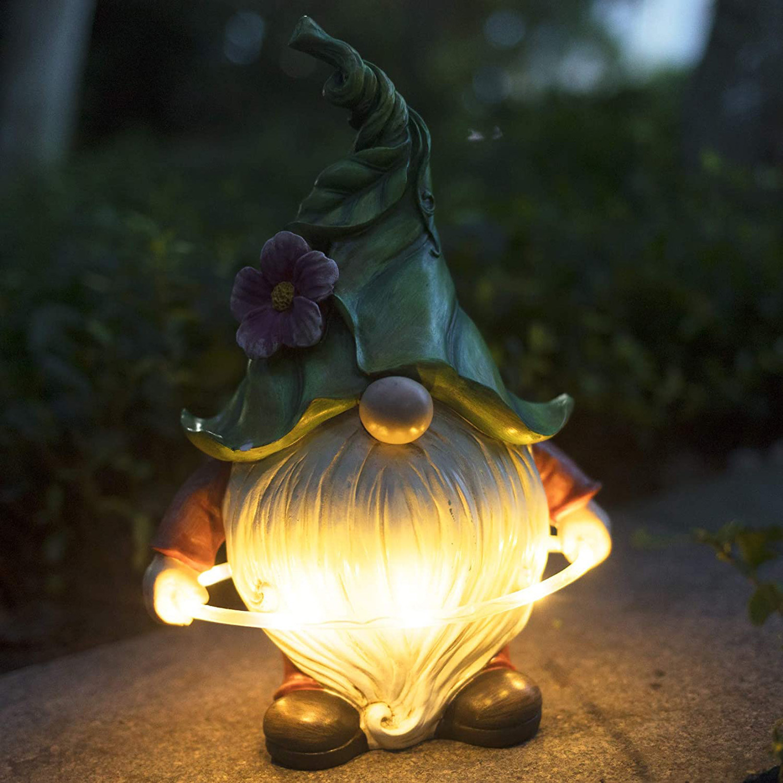  Ornament Gift Resin Garden Figurine Solar LED Lights (ESG17910)