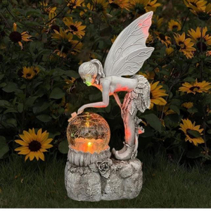 Outdoor Decoration Fairy Garden Solar Garden Angel Figurine (ESG19996)