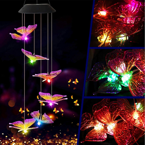 Solar Powered LED Butterfly Wind Chime (ESG18487)