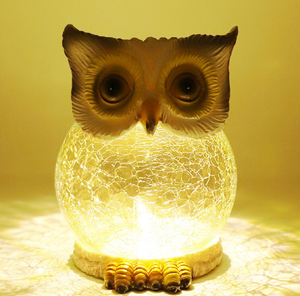 Solar Resin Owl Light Simulation Solar Animal Garden Light (ESG18821)
