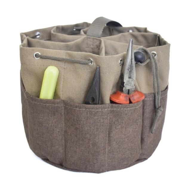 Canvas Bag with 17 Pockets Construction Bag for Electrician, Plumber, Carpenter (ESG13201)