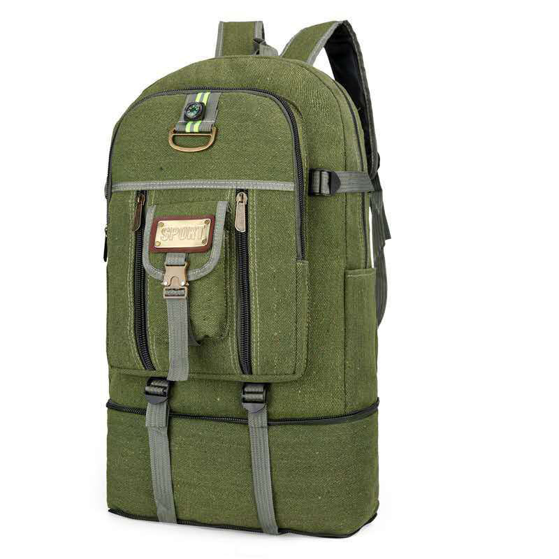 Multi-Functional Canvas Camping Backpack Outdoor Bag (ESG19080)