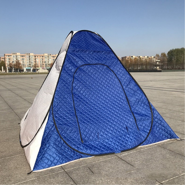Pop up Fishing Tent Two Layer Cotton Warm Winter Camping Hiking Tourist Tent 2 Person Winter Ice Fishing Tent Automatic (ESG16939)