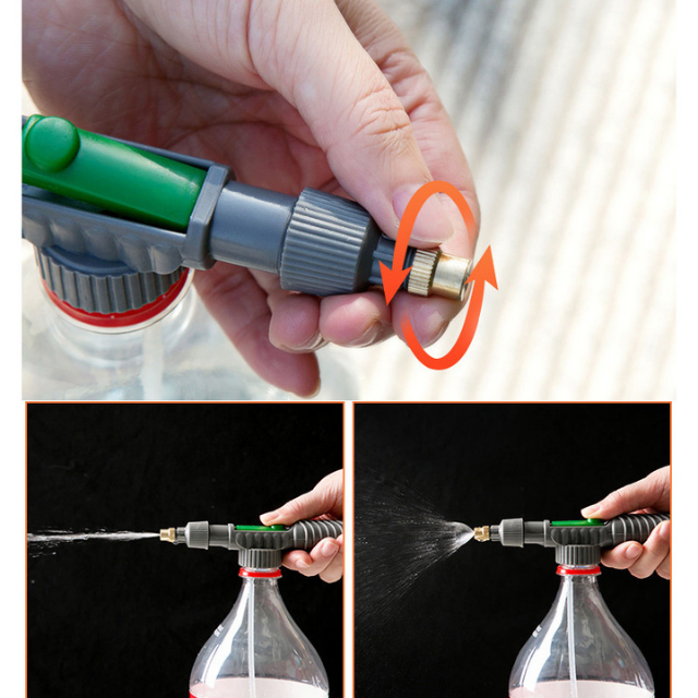 Adjustable Sprinkler Household Beverage Bottle Watering Sprayer Head Watering Can Pressure Atomizing Nozzle (ESG12220)