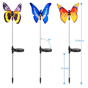 Color Changing Butterfly Stake Lights Solar Garden Lawn Yard Patio Outdoor (ESG15238)